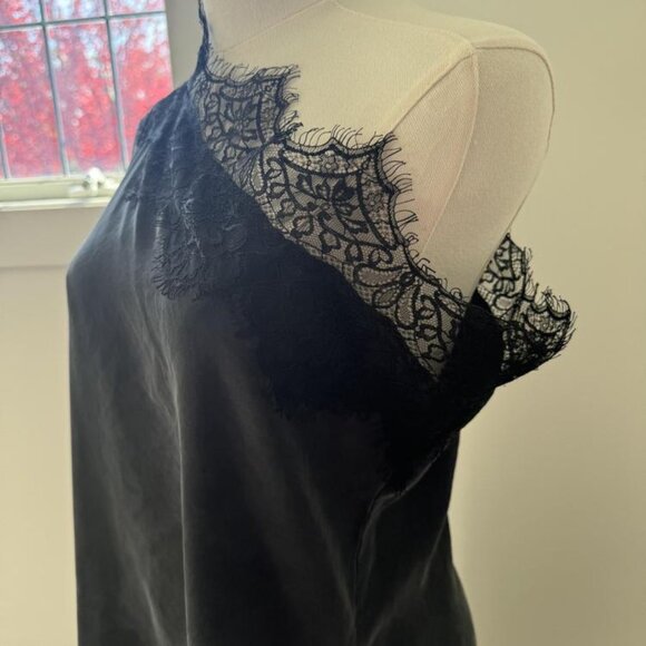 Faith Connection One Shoulder Black Satin Dress - Picture 5 of 6